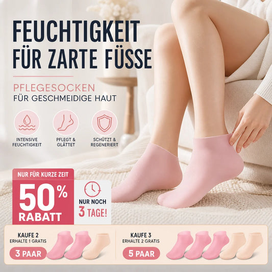 💞KAUFE 1 BEKOMME 1 GRATIS + 50 % RABATT! 🥳 Feuchtigkeitsspendende Fußmaske, Peeling-Silikonsocken, Strand-Schutzsocken