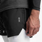 Zweilagige Shorts für Kraft- und Freizeitsportarten
