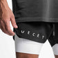 Zweilagige Shorts für Kraft- und Freizeitsportarten
