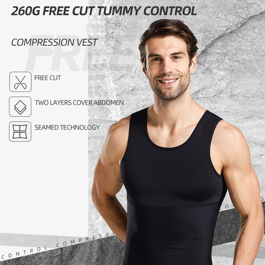 Men's Slimming Tummy Control Chest Undershirt Shapewear