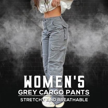 Graue Cargo-Hose für Damen