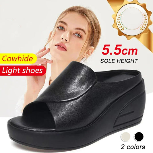 ⏳Begrenzte Zeit 50% Rabatt💥Erhöhung 5,5 CM Schrägabsatz Sandalen