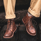 Ideales Geschenk - Vintage, lässige, wasserdicht, rutschfeste Stiefel aus Leder mit Fußgewölbestütze für Herren