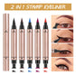 Flüssiger Eyeliner-Stift mit doppeltem Kopf und dreieckigen Flügeln