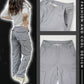 Graue Cargo-Hose für Damen