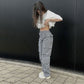 Graue Cargo-Hose für Damen