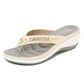 Gepolsterte Flip-Flops für Damen mit Fußgewölbeunterstützung, Flip-Flops, Sandalen, Hausschuhe