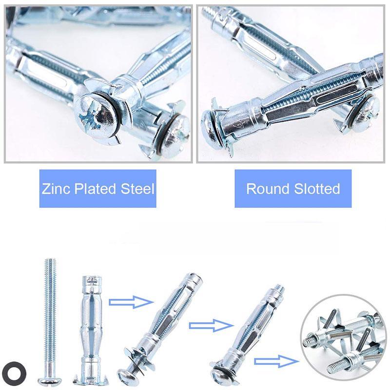 Selbst Bohren Trockenbau Anker mit Schrauben Kit Universaldübel-4