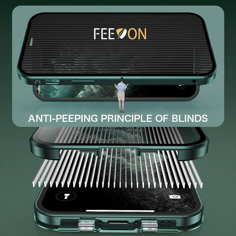 Feeon®Anti-Peep doppelseitige Schnallen iPhone-Hülle-5