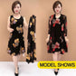 Kleid mit Blumendruck für Damen-4