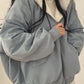 🔥Wendebare, übergroße Fleece-Kapuzenjacke