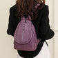 Women's Braided Clamshell Leather Backpack Convertible Crossbody Bag - Gift Choice