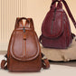 Women's Braided Clamshell Leather Backpack Convertible Crossbody Bag - Gift Choice
