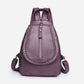 Women's Braided Clamshell Leather Backpack Convertible Crossbody Bag - Gift Choice