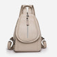 Women's Braided Clamshell Leather Backpack Convertible Crossbody Bag - Gift Choice