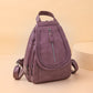 Women's Braided Clamshell Leather Backpack Convertible Crossbody Bag - Gift Choice