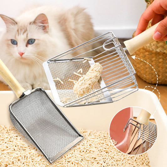 Schaufel für Katzenstreu aus Edelstahlgewebe