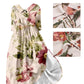 Damen Vintage Botanical Floral Design Print Lace-Up Kleid
